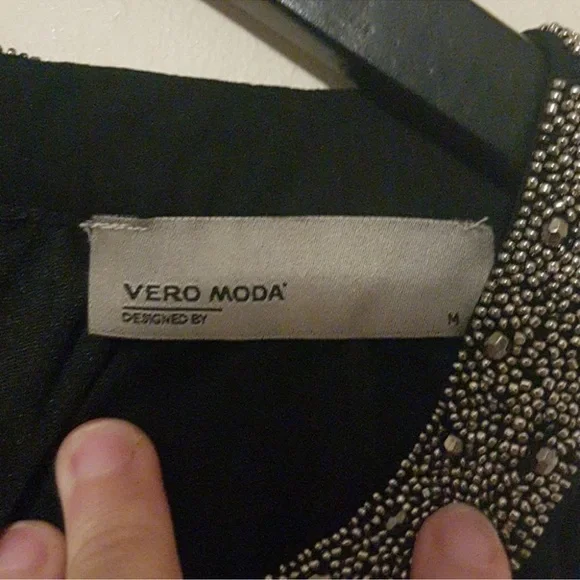 Vero Moda Black Tank Top with Silver Accents - Picture 3 of 6